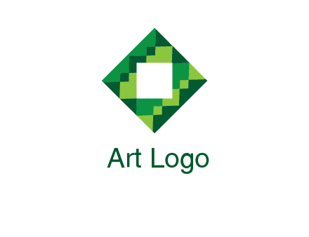 square in pixel pattern tile logo
