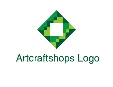 square in pixel pattern tile logo
