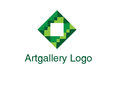 square in pixel pattern tile logo