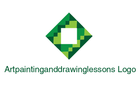 square in pixel pattern tile logo