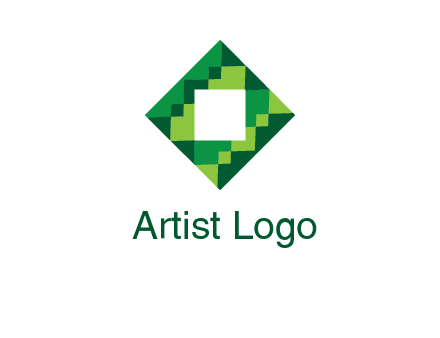 square in pixel pattern tile logo
