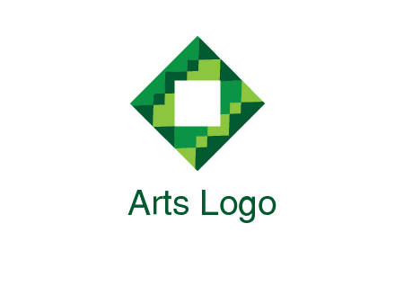 square in pixel pattern tile logo