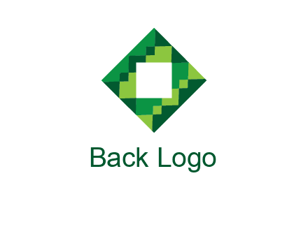 square in pixel pattern tile logo