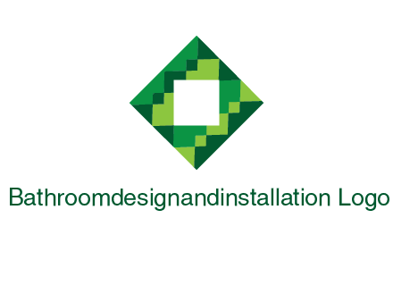 square in pixel pattern tile logo