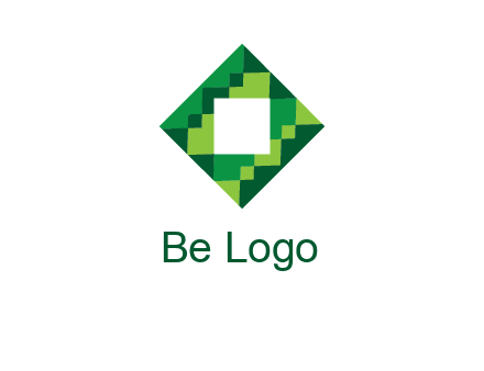 square in pixel pattern tile logo