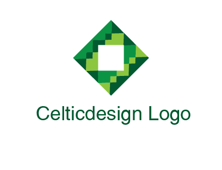 square in pixel pattern tile logo