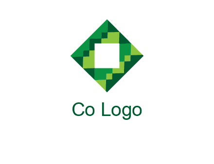 square in pixel pattern tile logo