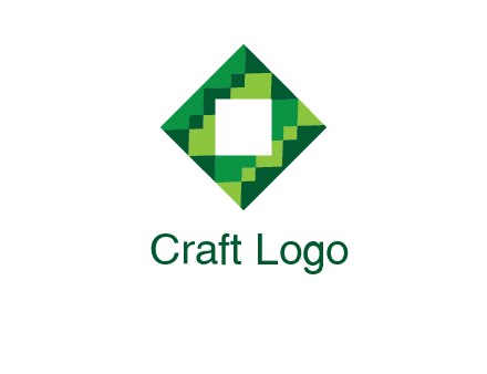 square in pixel pattern tile logo