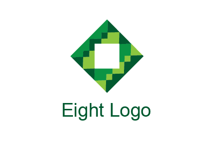 square in pixel pattern tile logo