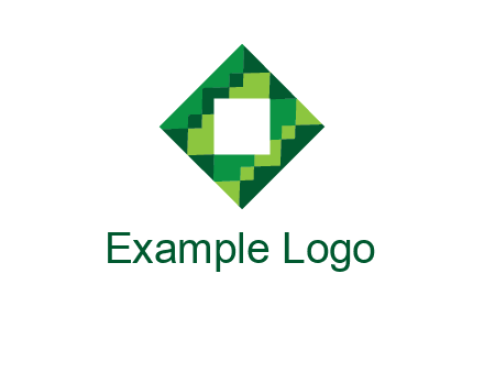 square in pixel pattern tile logo