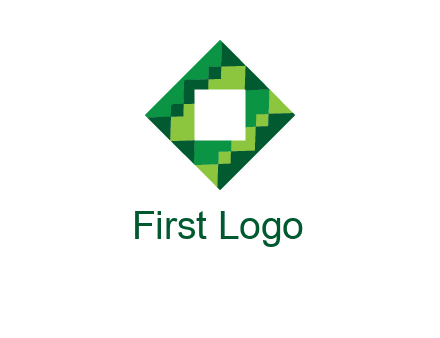 square in pixel pattern tile logo