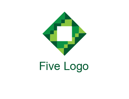 square in pixel pattern tile logo