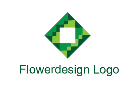 square in pixel pattern tile logo