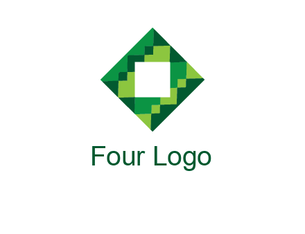 square in pixel pattern tile logo