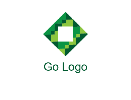 square in pixel pattern tile logo