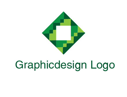 square in pixel pattern tile logo