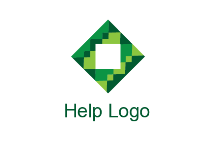 square in pixel pattern tile logo