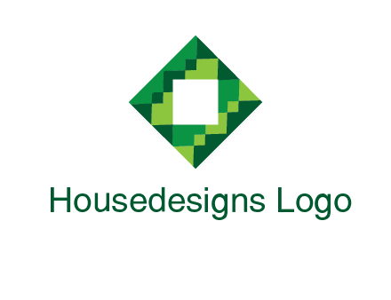 square in pixel pattern tile logo