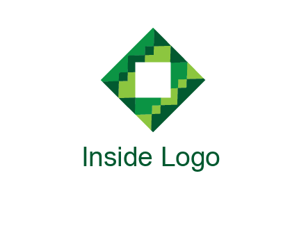square in pixel pattern tile logo