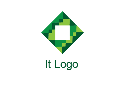 square in pixel pattern tile logo