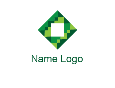 square in pixel pattern tile logo