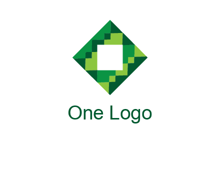 square in pixel pattern tile logo
