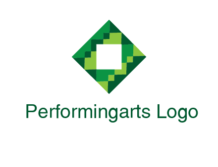 square in pixel pattern tile logo