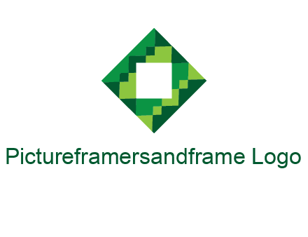 square in pixel pattern tile logo