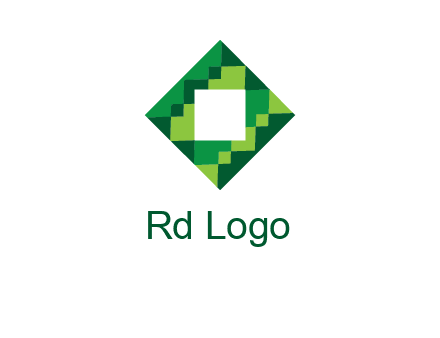 square in pixel pattern tile logo