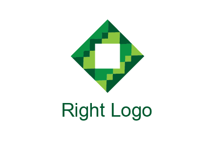 square in pixel pattern tile logo