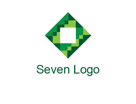 square in pixel pattern tile logo