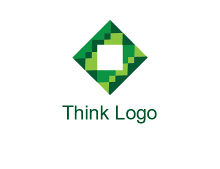 square in pixel pattern tile logo