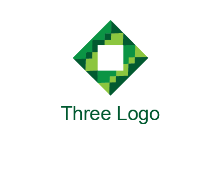 square in pixel pattern tile logo