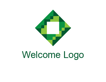 square in pixel pattern tile logo