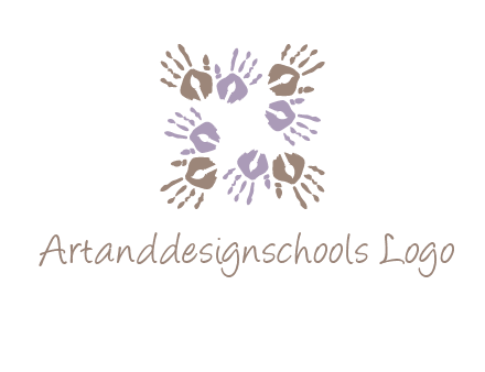 Hand print with artwork symbol