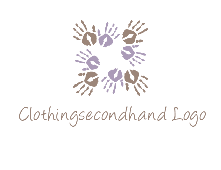 Hand print with artwork symbol
