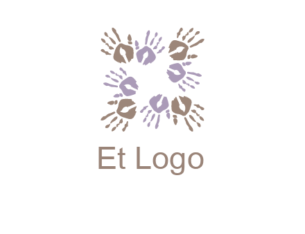 Hand print with artwork symbol