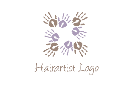Hand print with artwork symbol