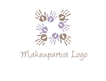Hand print with artwork symbol