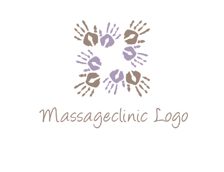 Hand print with artwork symbol
