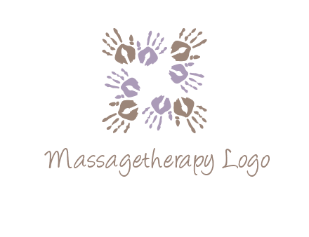 Hand print with artwork symbol