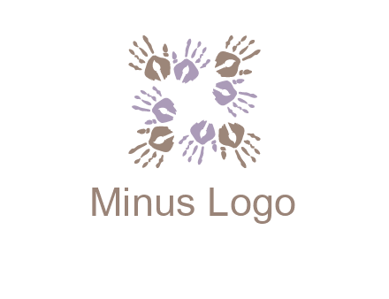 Hand print with artwork symbol