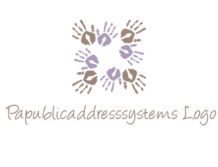 Hand print with artwork symbol