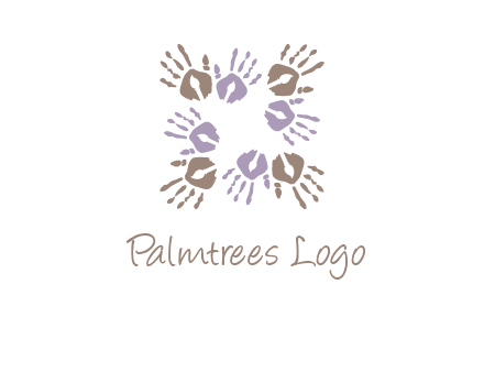 Hand print with artwork symbol