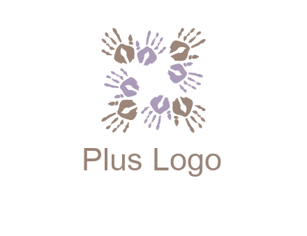Hand print with artwork symbol
