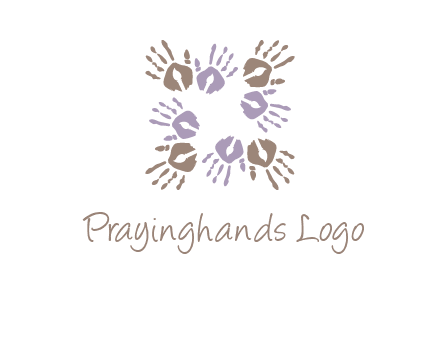 Hand print with artwork symbol