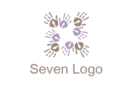 Hand print with artwork symbol