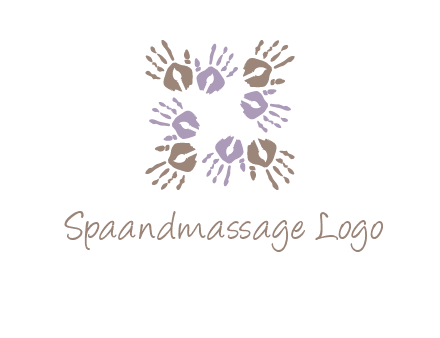 Hand print with artwork symbol