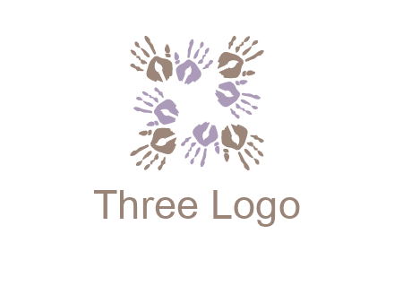Hand print with artwork symbol