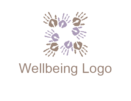 Hand print with artwork symbol